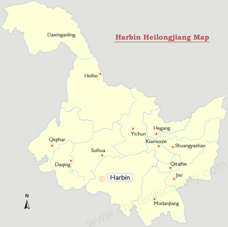 Harbin Map Harbin Map English Maps Of Harbin China