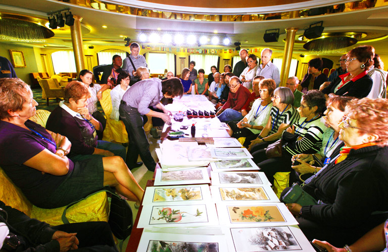Yangtze River Cruise Activities - Chinese Painting and Calligraphy Lecture