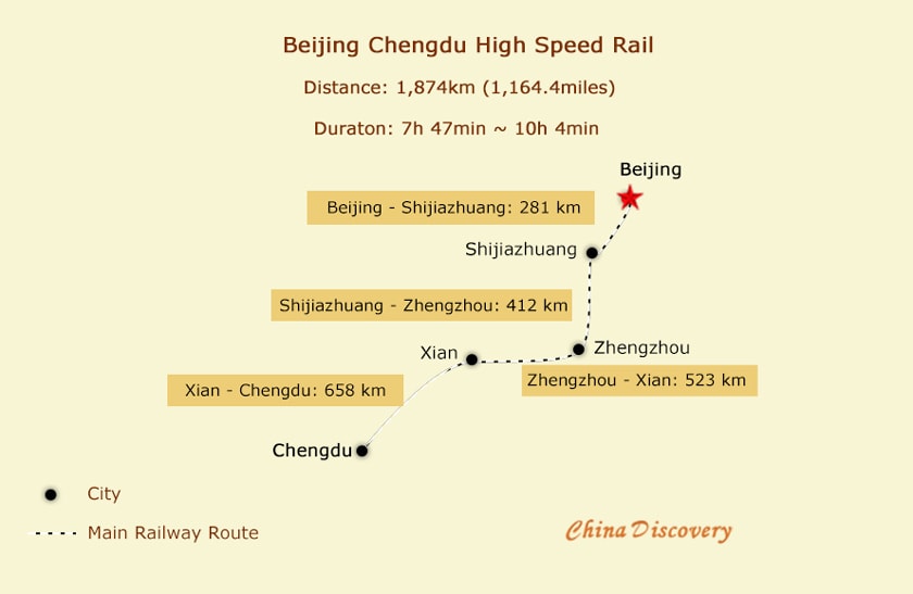 Beijing Chengdu High Speed Rail Map