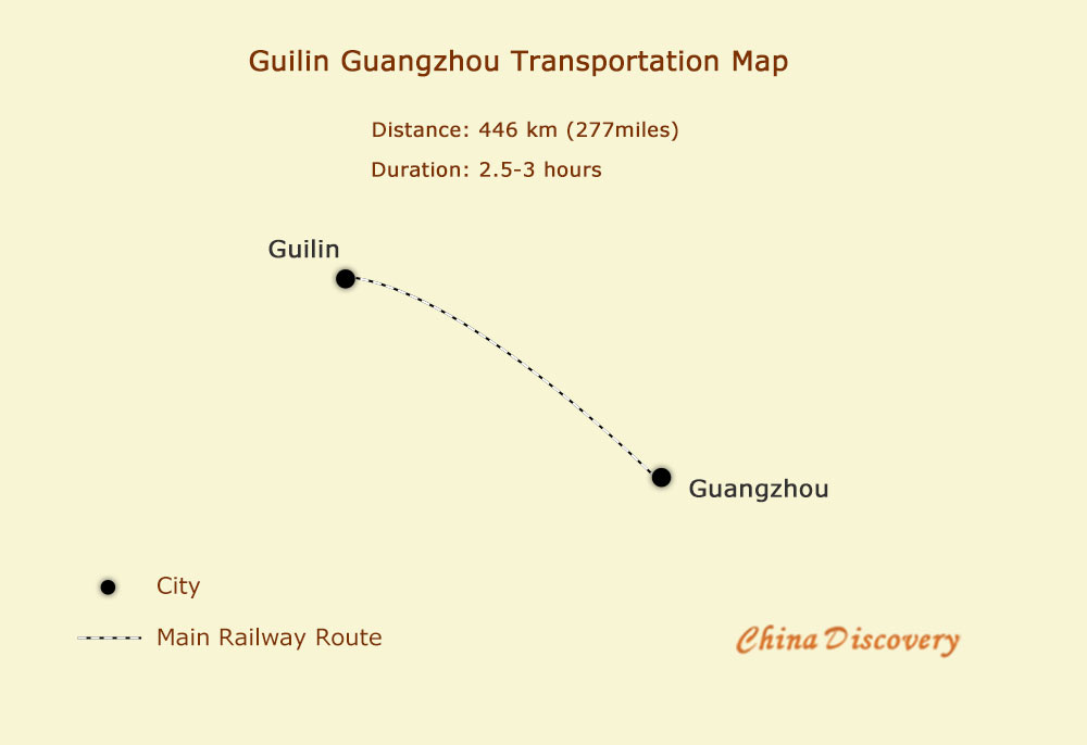 Guangzhou Guilin High Speed Train Route Map