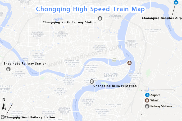 Chongqing High Speed Rail Map