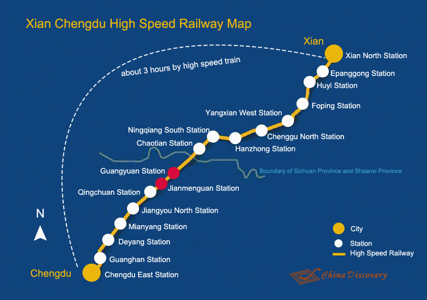 Xian Chengdu High Speed Rail Map