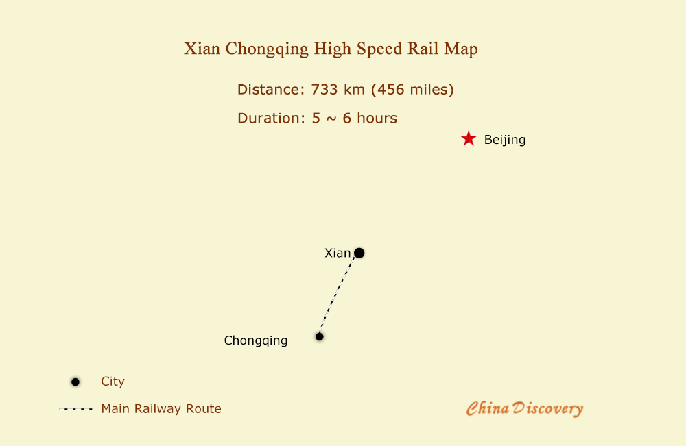 Xian Chongqing High Speed Rail Map