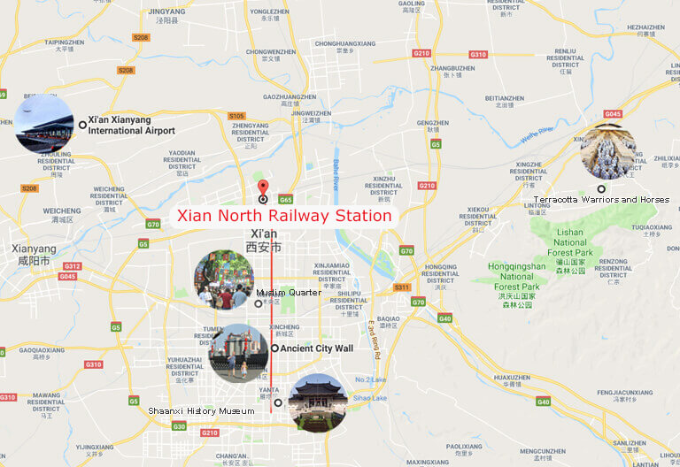 Xian North Railway Station Map