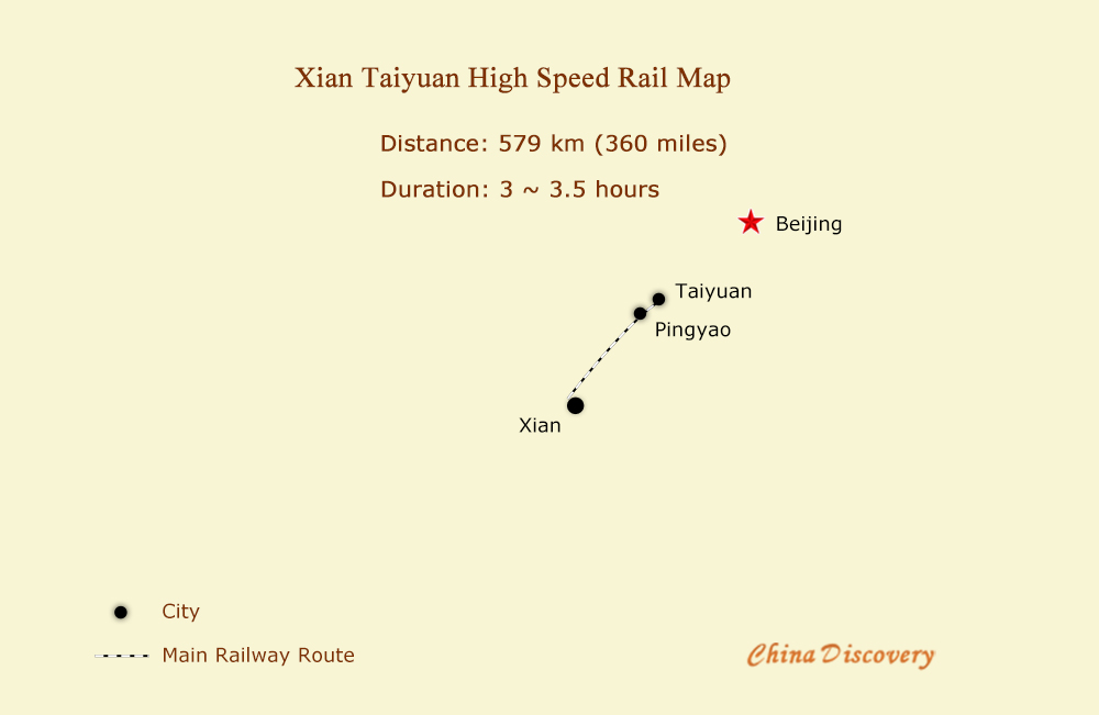 Xian Taiyuan High Speed Rail Map