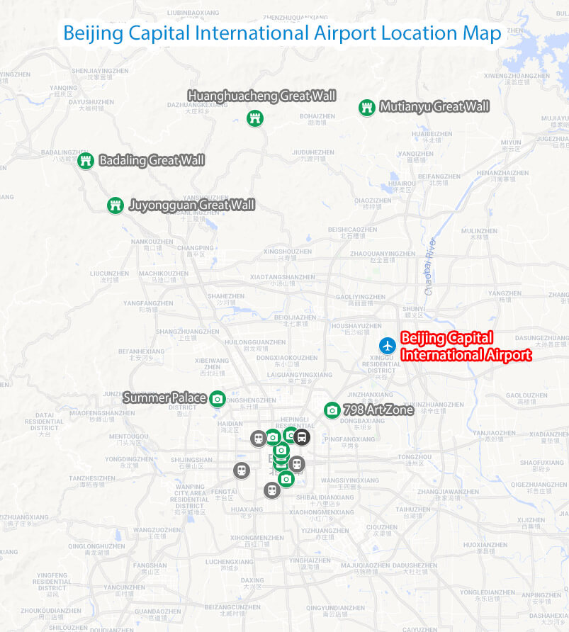 Beijing Capital International Airport Location Map