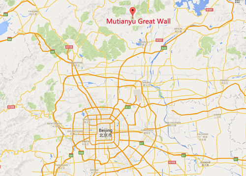 Mutianyu Great Wall Map