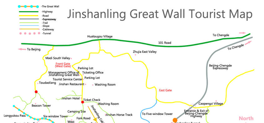 Jinshanling Great Wall Maps