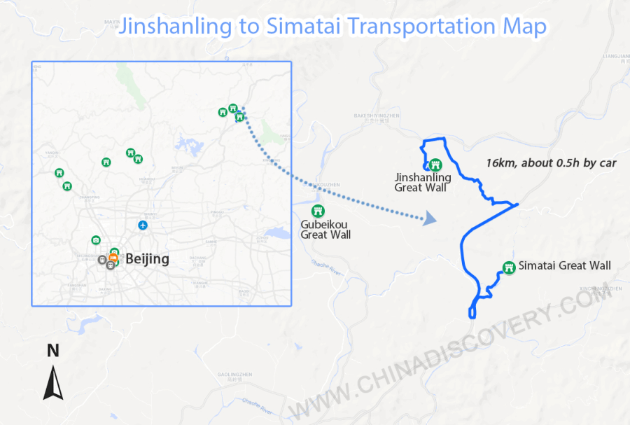 Jinshanling Great Wall Maps