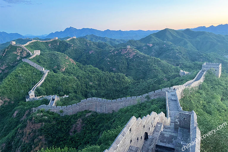 Great View of Jinshanling Great Wall from General Tower 