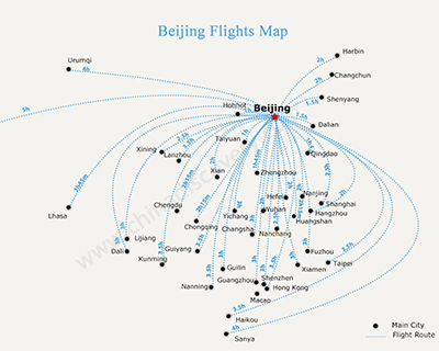 Beijing Flights Map