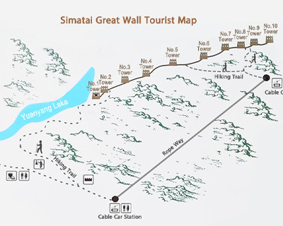 Simatai Great Wall Map