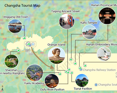 changsha tourist attractions map