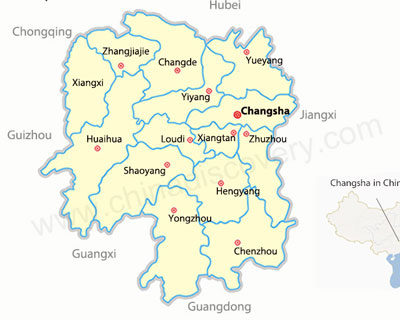 Changsha Hunan Map