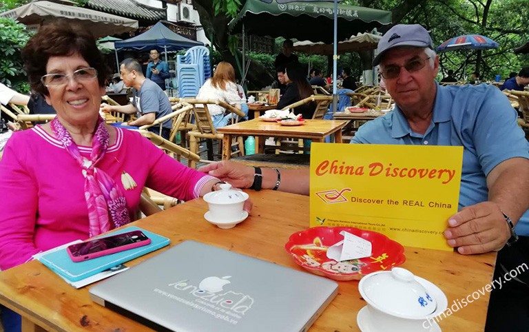 Enjoy a cup of Chinese tea in People's Park