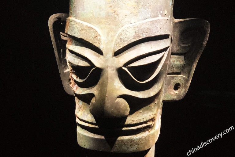 Unearthed Masks in Sanxingdui Archaeological Site