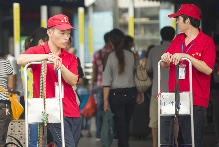 Red-cap Porter Service at Train Station