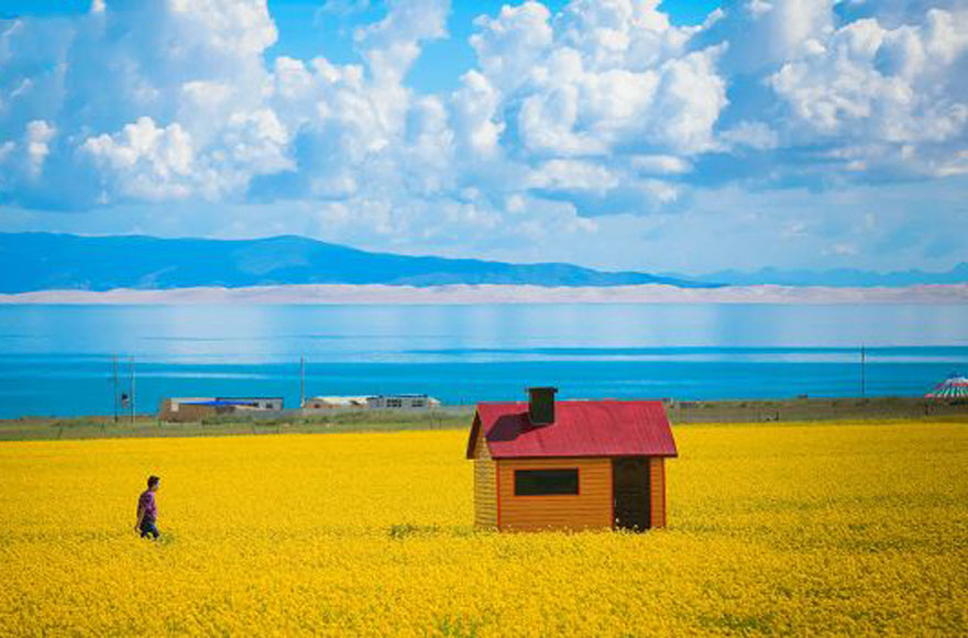 Qinghai Lake in Qinghai