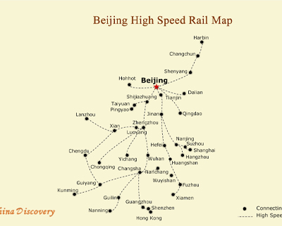 Beijing High Speed Trains Map