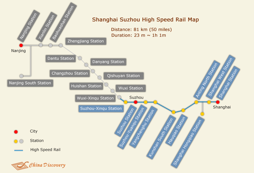 Shanghai Suzhou High Speed Rail Map