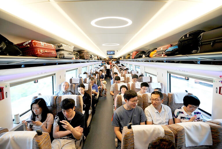 Luggage Area on High Speed Train