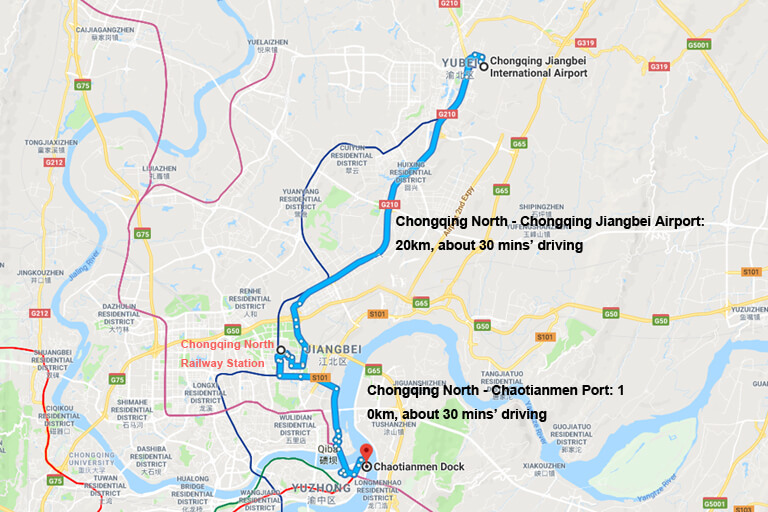 Chongqing North Railway Station Transportation Map