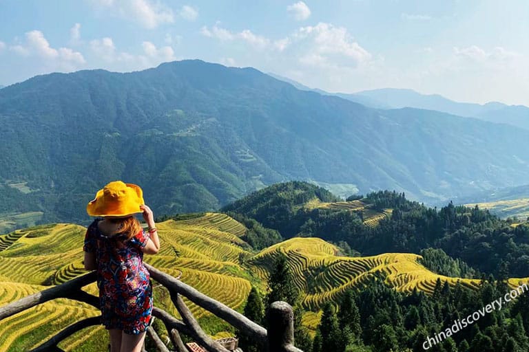 Claire from UK visited Longji Rice Terraces (Pingan, Seven Stars with Moon) in October 2021