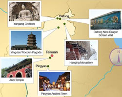 Shanxi Attraction Map