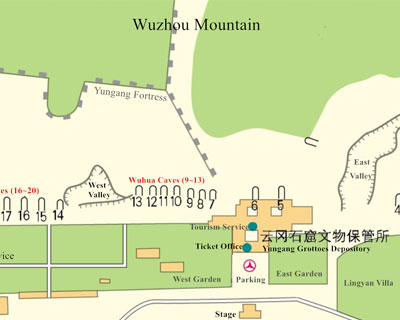 Yungang Grottoes Map