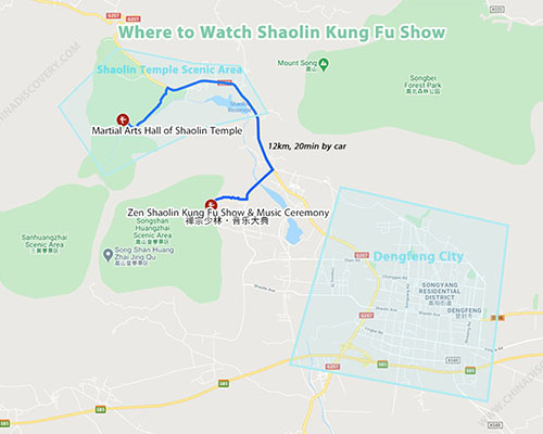 Shaolin Temple Tourist Map