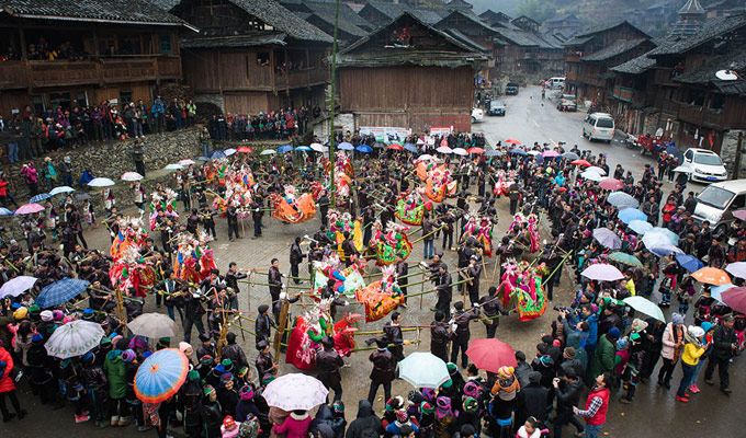 Taiguanren Festival in Congjiang County, Guizhou