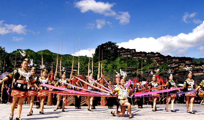 Miao Girls' Performance in Kaili