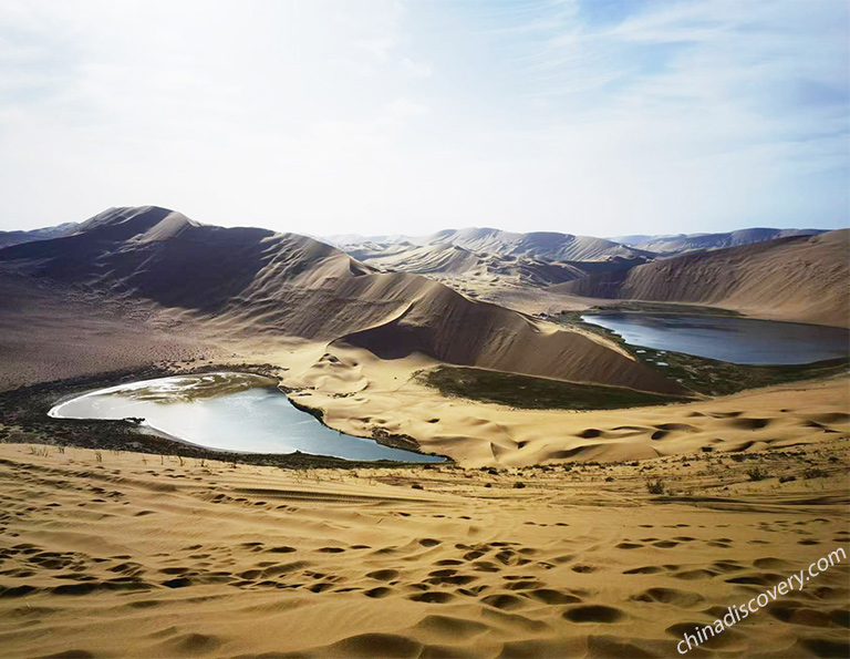 Mysterious Lakes in Badain Jaran Desert -Wing