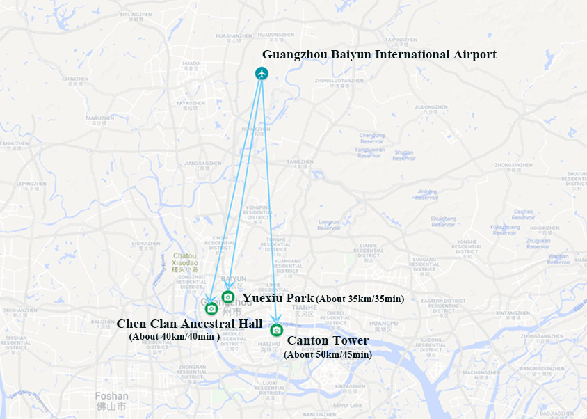 Guangzhou Airport Location Map