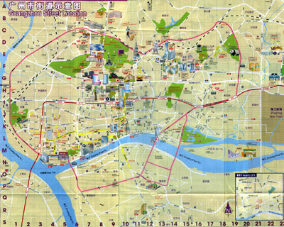 Guangzhou Maps: detailed China Guangzhou Attraction