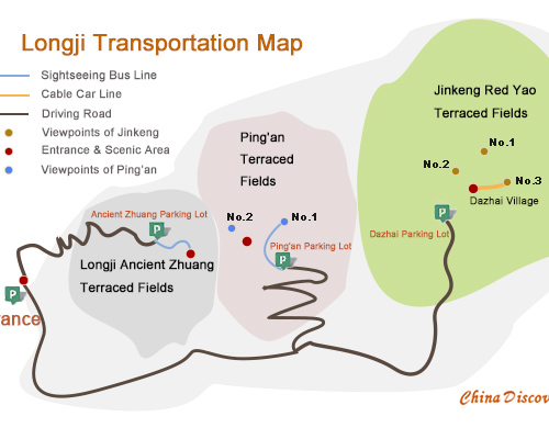 Longji Transportation Map