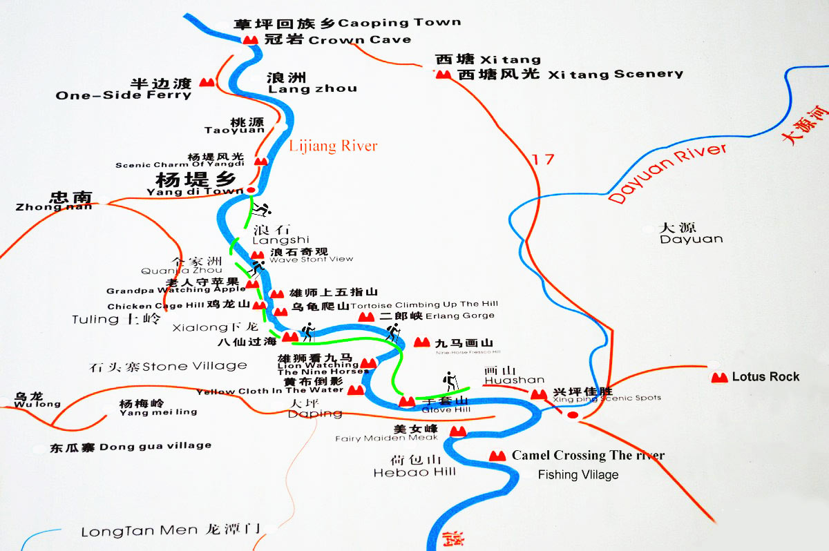 Li River Tourist Map