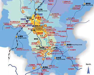 Guilin Tourist Map