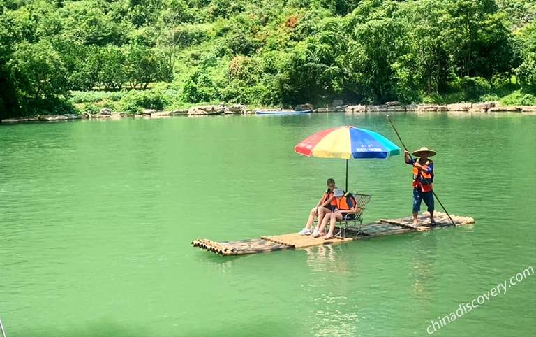 Relaxing Bamboo Rafting at Yulong River