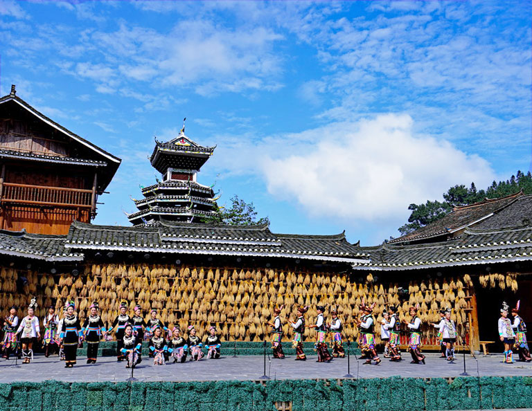 Dong Song Performance in Zhaoxing Dong Village