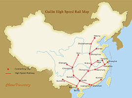 China High Speed Train City Map, China Bullet Train City Map