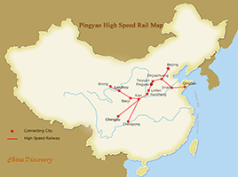 China High Speed Train City Map, China Bullet Train City Map