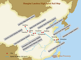 China High Speed Train Map, China Bullet Train Map, China Train Map