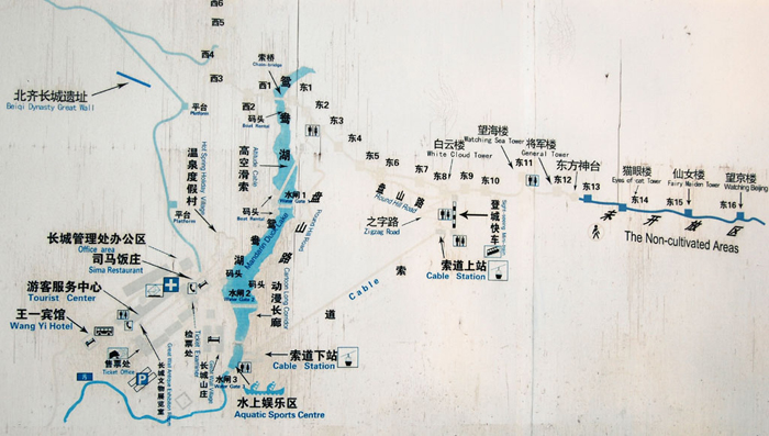 Simatai Great Wall Map