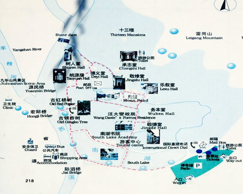 >Map of Honcun Ancient Village