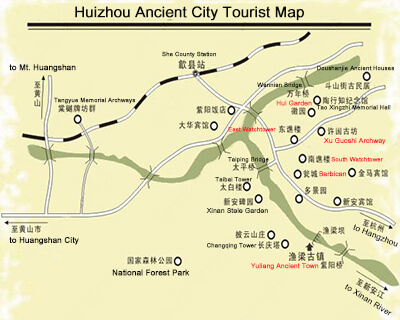 Huizhou Ancient City Map