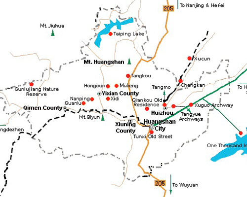 huangshan map