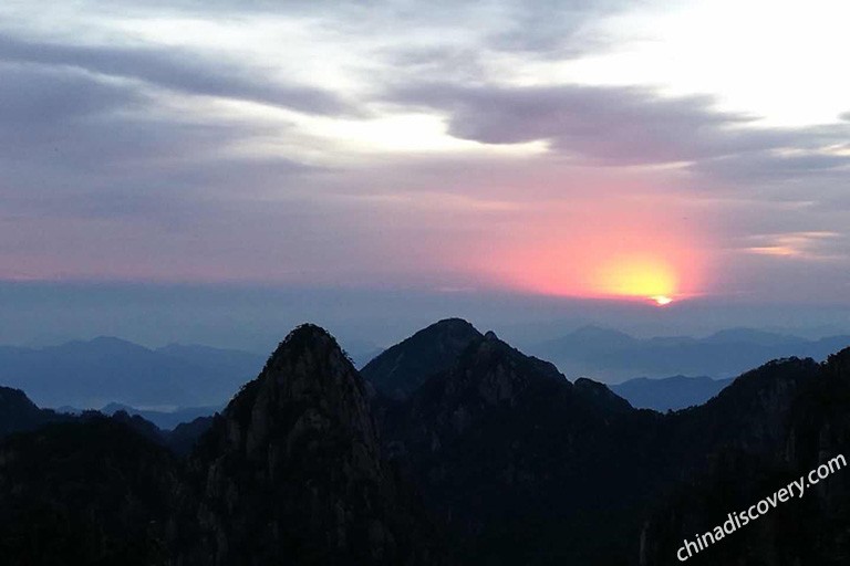 Huangshan Yellow Mountain Summer Sunrise