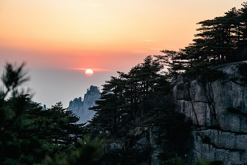 Huangshan Yellow Mountain Sunset