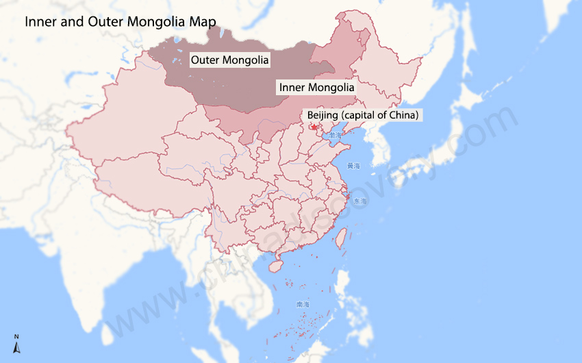 Inner Outer Mongolia Map 